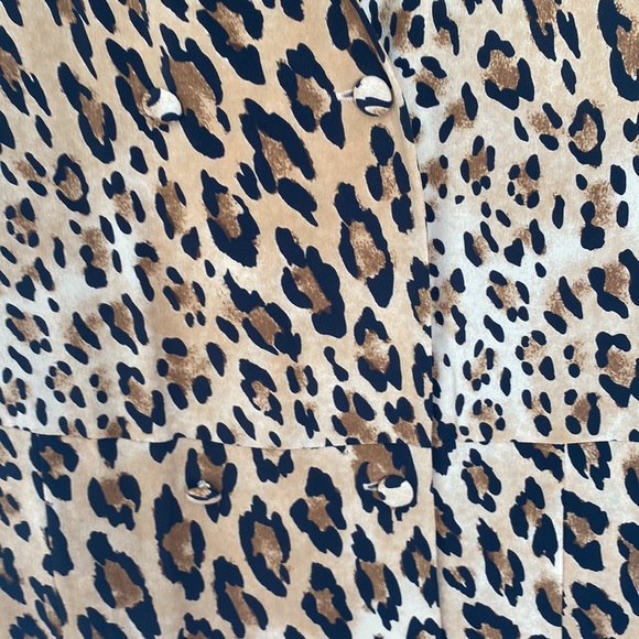 FRAME Sgt. Pepper Silk Leopard Pattern Dress, Sz L - Picture 7 of 7